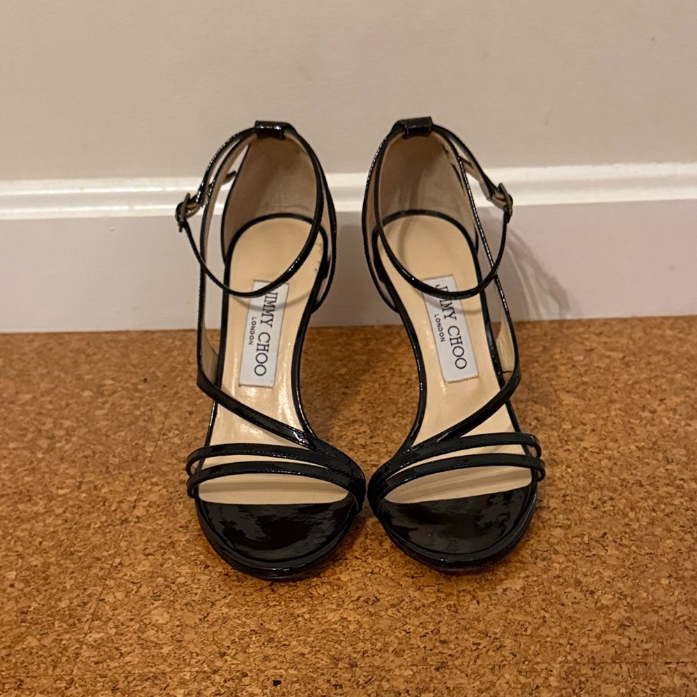 Jimmy Choo Black Strappy Heels